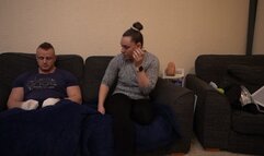 Stepsis gives Stepbro a helping Hand Mouth and Pussy