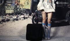 422 Adelle Unicorn metalic silve retro costume