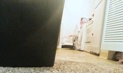 Tiny human runinng through Giantess Home POV 1080