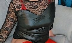 Trans COCK TEASE shows tight fuck hole and big cock and WANKS HARD FOR YOU!