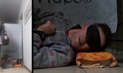 Alice dancing on a head (two camera view) and bonus clip