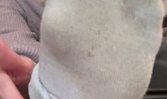 Worship My Soiled Socks and Soles - Goddess Alya played in muddle puddles again and she's willing to let you enjoy her filthy stinky socks and soles in this clip where she directs you to smell and lick them featuring sock smelling dirty feet foot worship