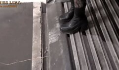 Feeding sweets in hard boots (4k)