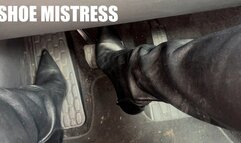 NEW Pedal Pumping & Driving Wearing Stuart Weitzman $1000 Thigh High Leather Boots