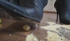 Stomping cookies and grapes