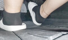 Black Socks & White Slides ( Rear view)