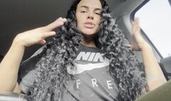 Seatbelt & Curly Hair Fetish: Instructions & Teasing