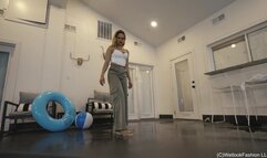 Camille Takes a Swim in Her Sexy Satin Clubbing Outfit