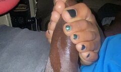 His baby mama again great Footjob