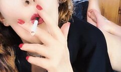 Worship my feet while I smoke