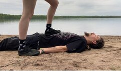 Trampling in dirty Vans on the lakeshore