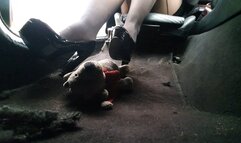 Candid Plushie Trample in BMW e46 Platform Heels