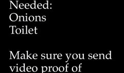 Humiliation Toilet Task