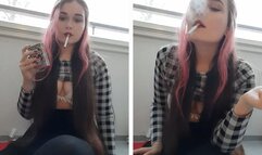Chainsmoking cigarettes