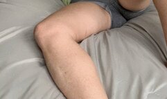 Scarlet Pees her Grey Shorts in Bed!