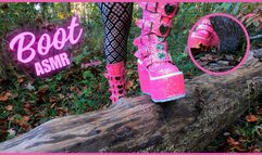 WALKING ON LEAVES WITH PINK DEMONIA BOOTS