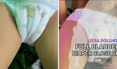 FULL BLADDER DIAPER CLOSE UP