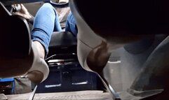 Sexy heels on the pedals - from many angles!