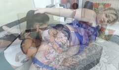 BBW dominatrix farting on girl slave part 2 by Atena and Pietra cam by aline full hd