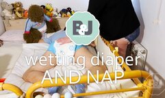 Wetting diaper and nap