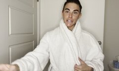 Long Hair Fetish Tricophilia - Wet Hair Care Routine, Brushing, Hair Styling, Brushing, Combing, Black, Brunette