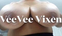 Huge tits oiled and self sucking part 2