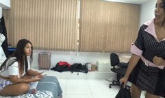 More lesbian Cuckold Fart domination part 1 By Bruna Paes, amerika and Emanuele Cam By Aline Full hd