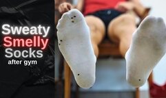 Sweaty & smelly male Socks and Feet after gym