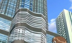 Sexy elevator girl gets rough public hentai creampie