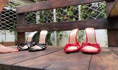 Mia Soles sexiest shoe change you will ever see