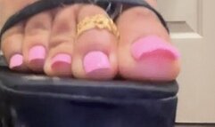 Black Platform Heels Featuring Cotton Candy Toes