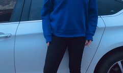 Smoking and flash ass and nipples in the field