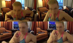 Gym Girl Blowjob with TWO Cumshots with non stop jerking!!!