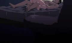 Hot anime virgin slides her tight pussy down on boyfriend's dick