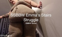 SSBBW Emma's Stairs Struggle