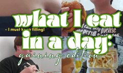 What I eat in a day (gaining edition) feedee stuffing