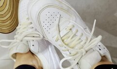 Shoejob with Nike AF1, wearing in public with fresh cum!