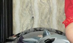 Fucking inflatable dolphin