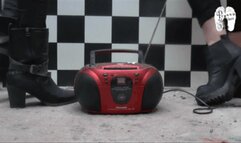 Working Radio used as Foot Ball
