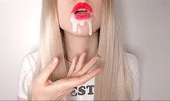 Perfect cum play Cute girl suck this dick so wet and deep