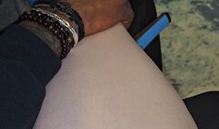 Heels on Hubby Gently Caressing my Legs