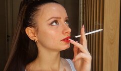 Chainsmoking 10 Winston Super Slims to feed my addiction and feed your smoking fetish desires ;) Muaa xx