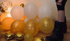 Clog boot balloon popping