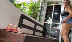 Mia Soles trying 2 sexy pairs of mule heels