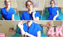 Nurse's White Latex Glove Tease & JOI