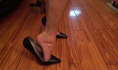 Rebel Flexes Her Black Heels While She Smokes!