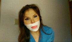 The Salesman Gagged Me - Candle Boxxx MouthStuffed Microfoam Tape And Athletic Wraparound Gag WMV