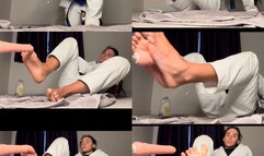 Karateka FootJob - Jiu Jitsu Gi Sole Fucking Oiled ToeJob