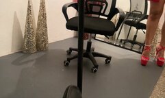 Stephanie ultra sexy diabolic red heels teasing