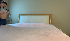 Tiny girl gets blindfolded and creampied then left embarrassed